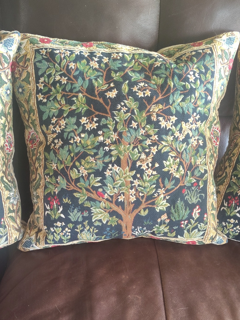 Charlotte home Furnishings William Morris "Tree of Life" Tapestry Pillows